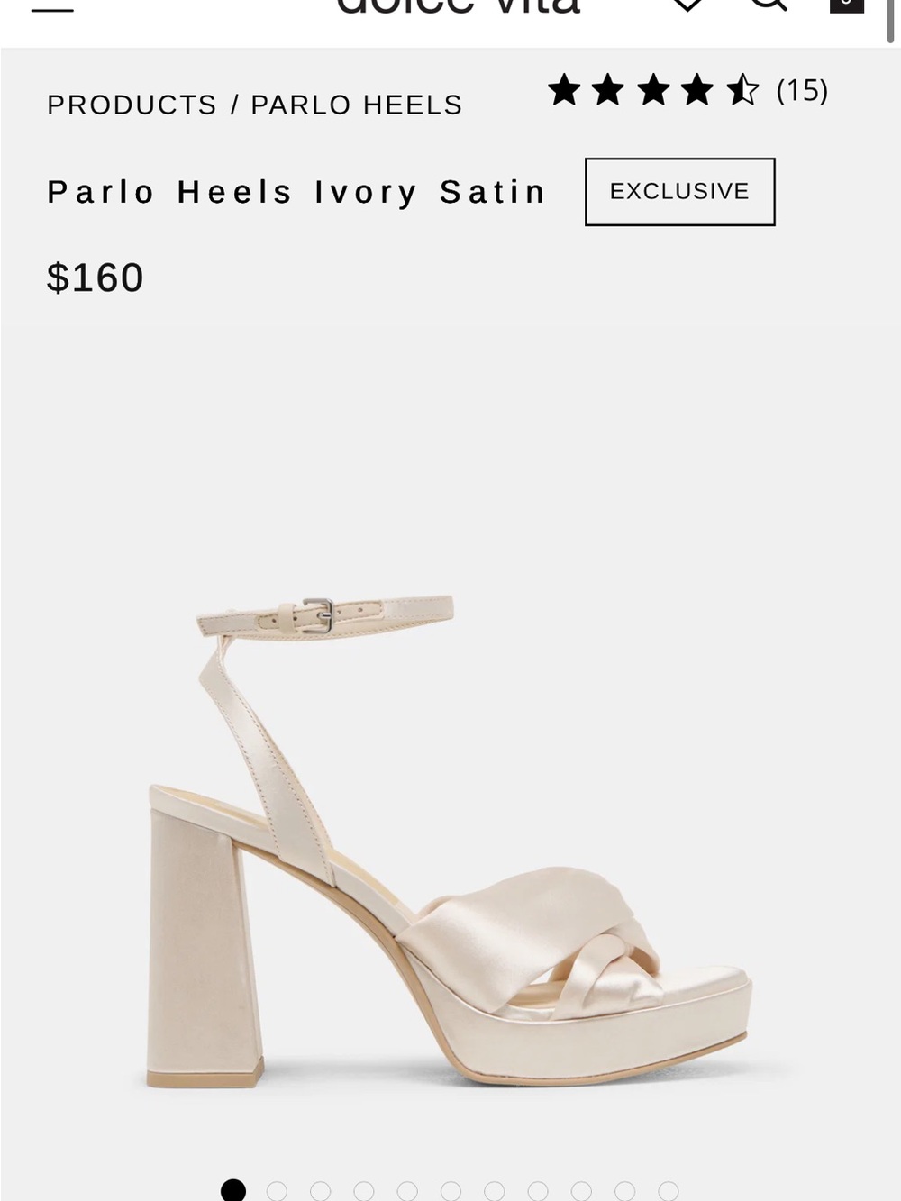 Dolce Vita Parlo Ivory Platform Heels Size 6 NWT